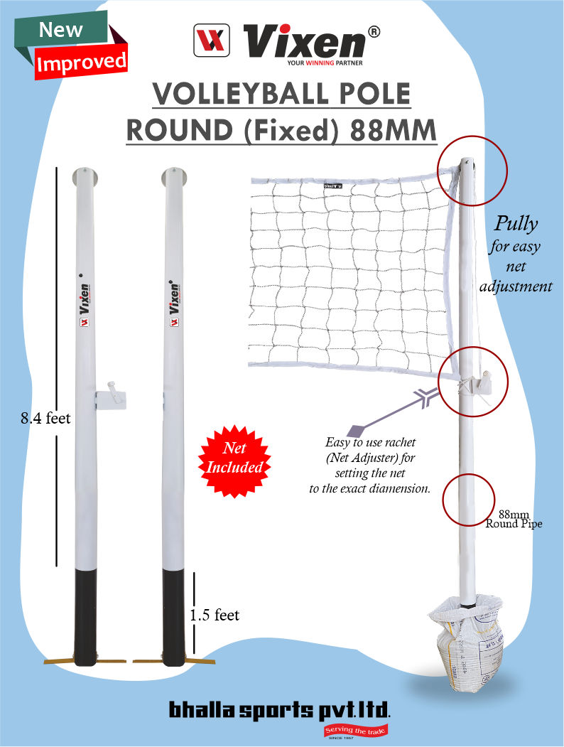 FIXED (88MM) VOLLEYBALL POLES Vixen India