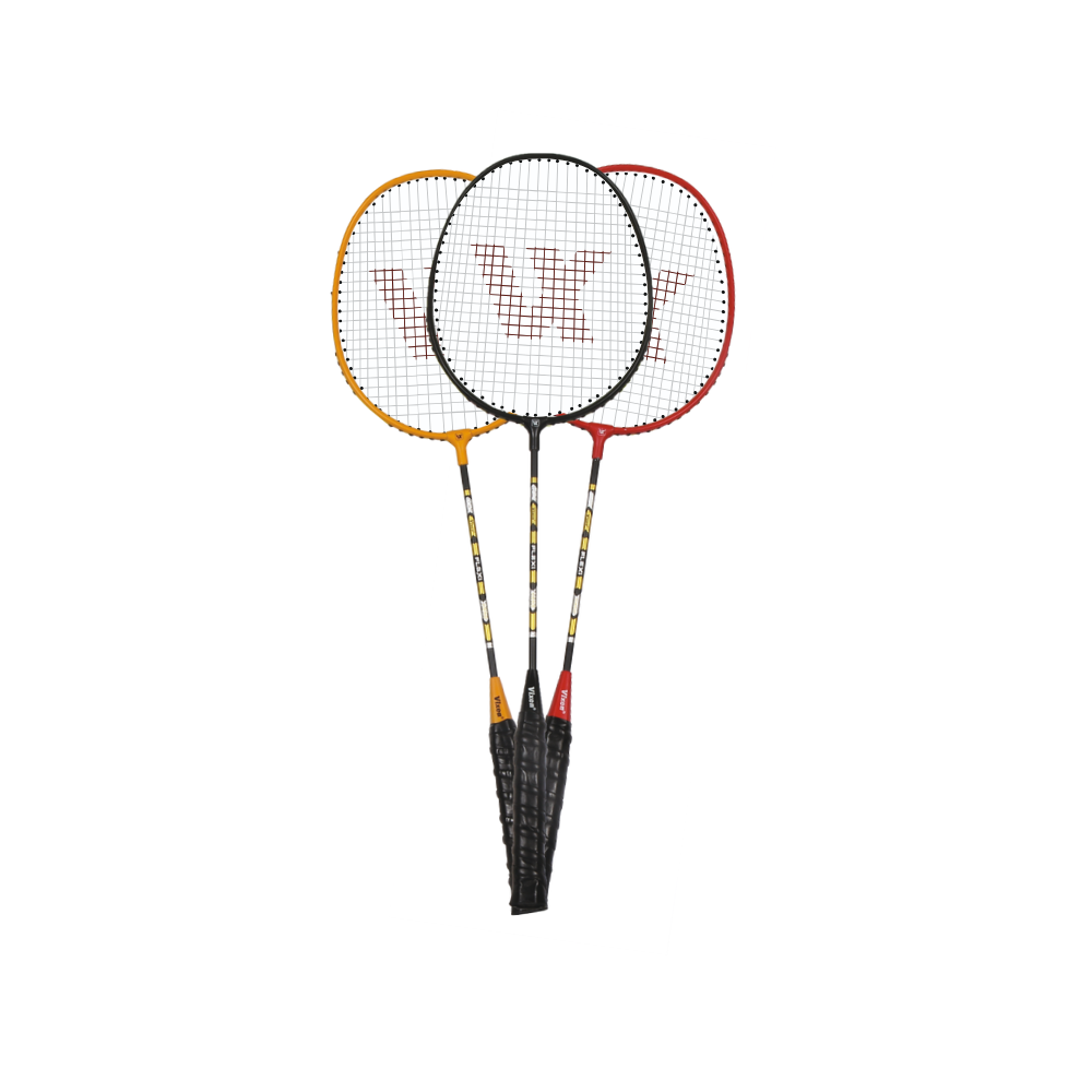 BADMINTON RACKET FLEXI (YELLOW BLACK & RED )