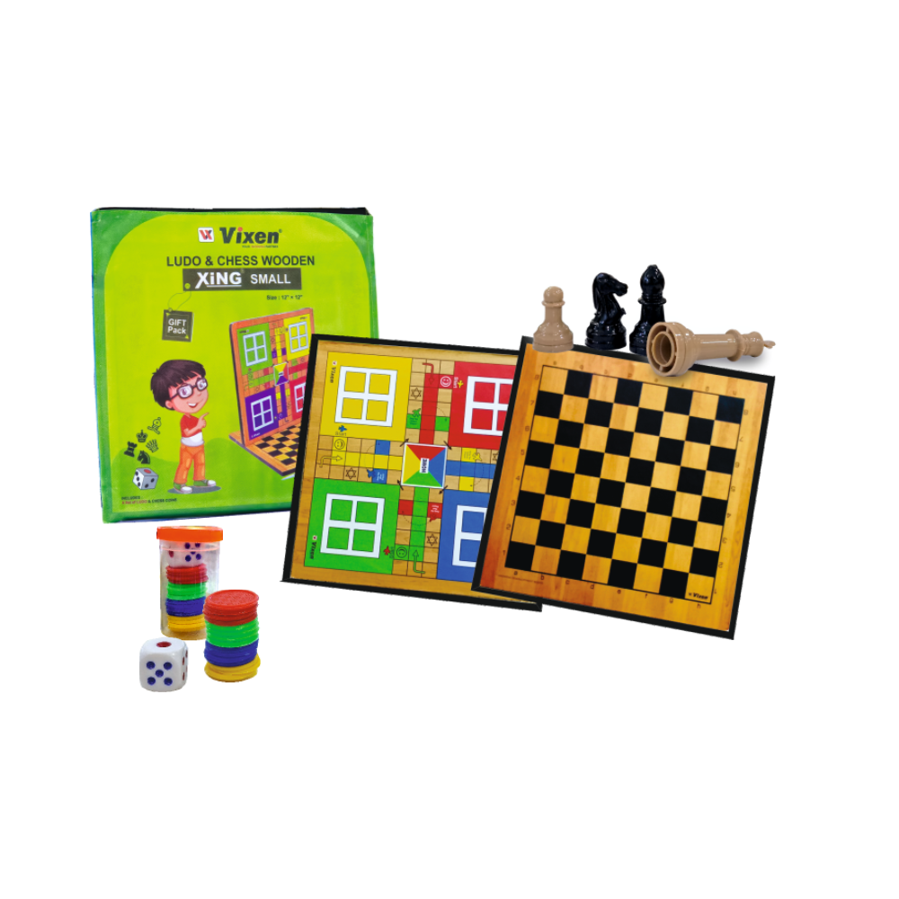 CHESS & LUDO WOODEN 10 MM