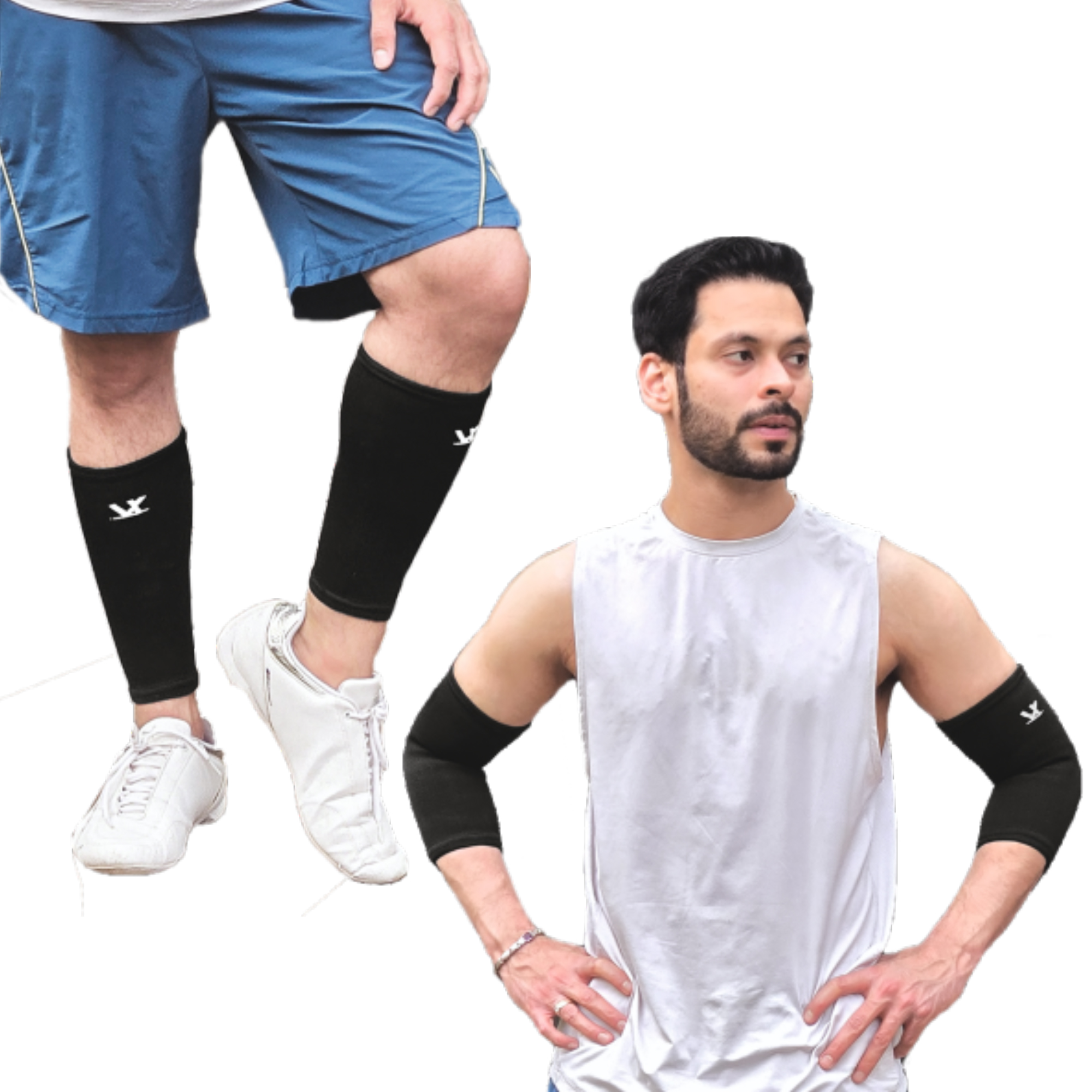 SHIN/ELBOW SLEEVES COMFORT 2 IN 1