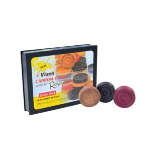 CARROM MEN WOODEN ROSE WOOD DELUXE 10 MM