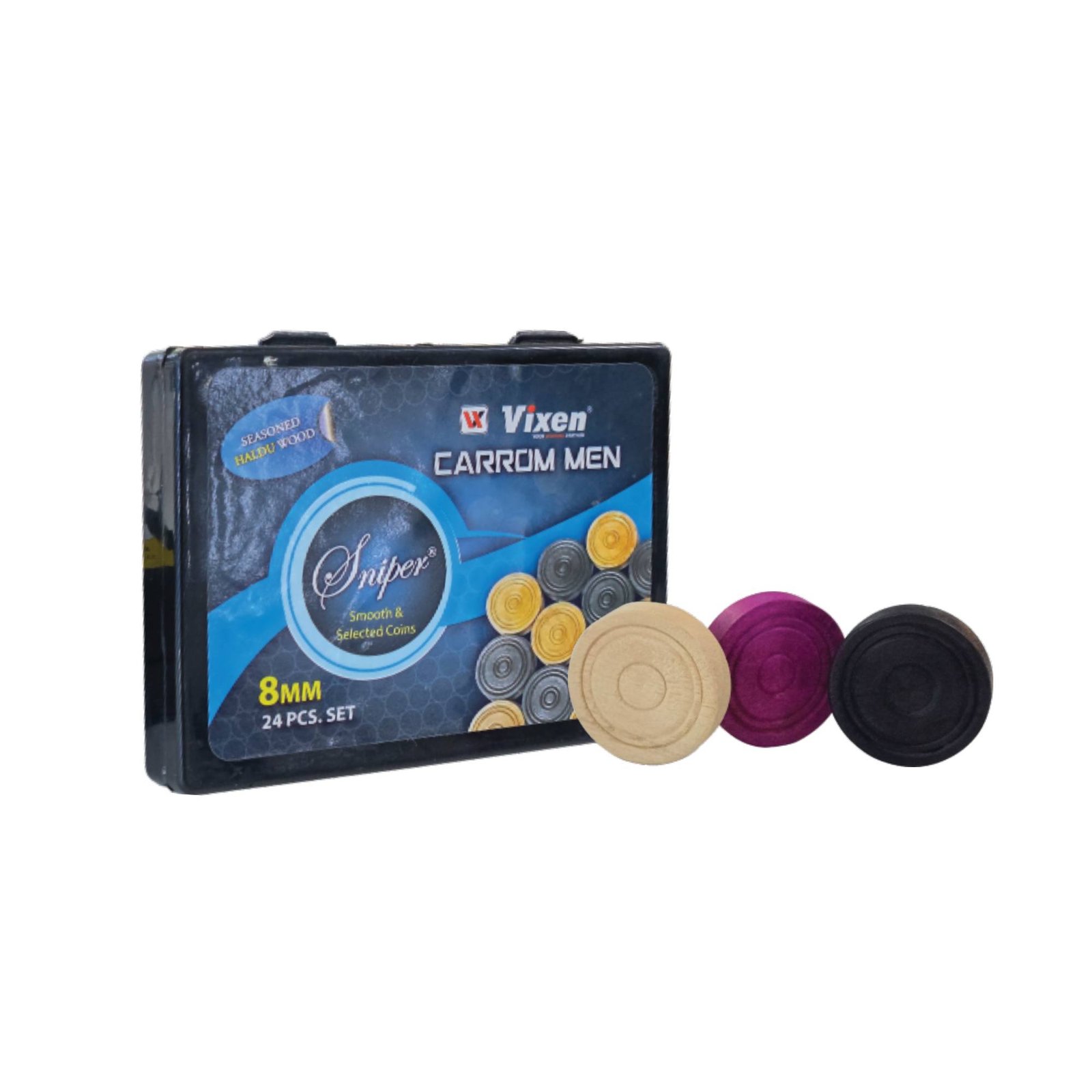 CARROM MEN WOODEN SNIPER 8 MM