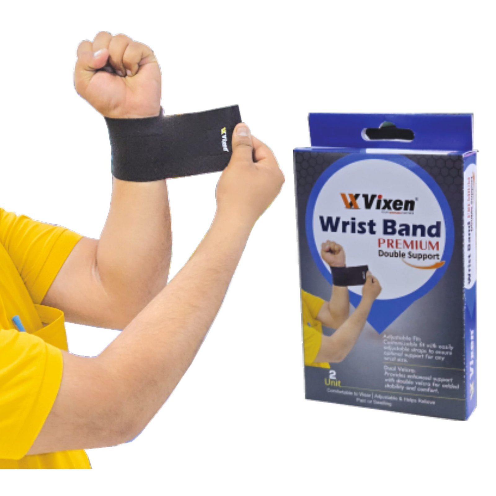 WRIST BAND PREMIUM DOUBLE SUPPORT